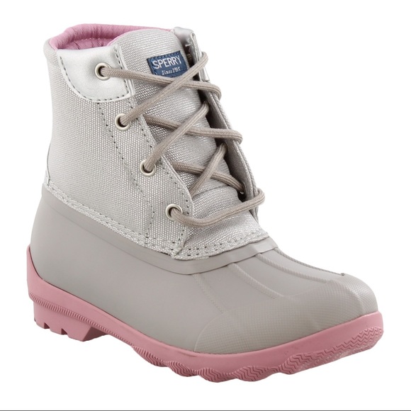 Sperry Other - SPERRY PORT BOOT GIRLS' Duck Boot Pink/Silver